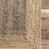 Natural Nisu Home Floor Rug with textural woven design for enhancing home decor