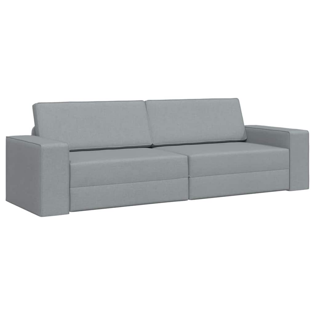 vidaXL Floor Sofa Bed Light grey 245 x 78 x 77 cm Fabric vidaXL