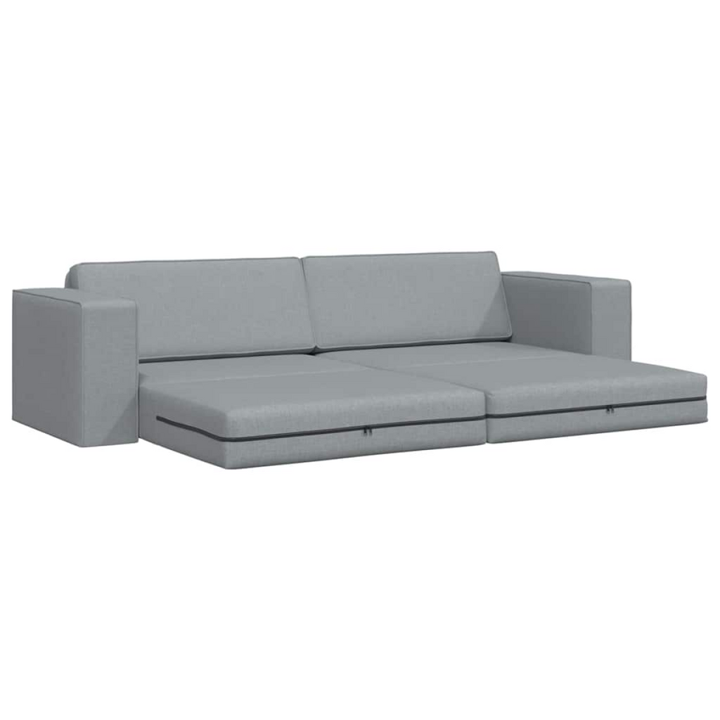 vidaXL Floor Sofa Bed Light grey 245 x 78 x 77 cm Fabric vidaXL