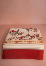 Casa by Josephine Jenno Floral Cotton Tablecloth with Decorative Border and Rich Colours