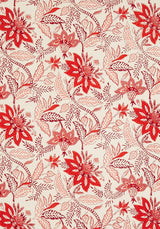Casa by Josephine Jenno Red Floral Tablecloth with Intricate Pattern for Elegant Dining
