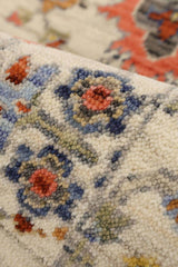 Close-up of a Floral Rug featuring intricate patterns and vibrant colours for elegant home decor