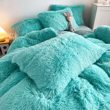Cozy Plush Blue Duvet Cover Set for Stylish Comfort N/A