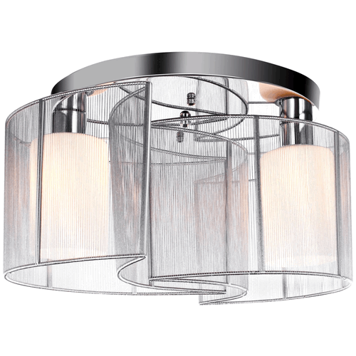 Modern Design Mini Style Flush Mount Ceiling Light with Flush Metal White HOMCOM