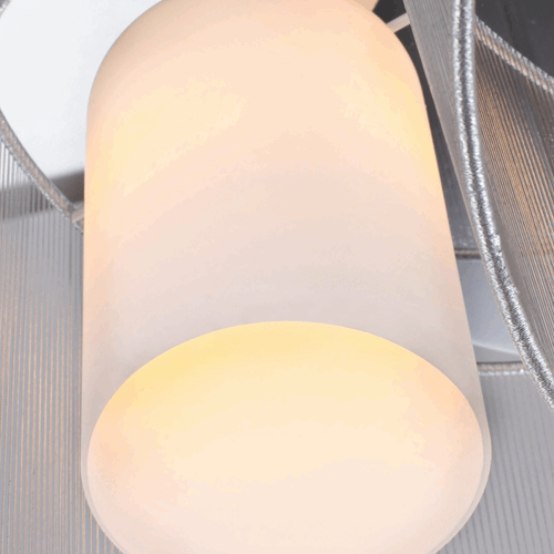Modern Design Mini Style Flush Mount Ceiling Light with Flush Metal White HOMCOM