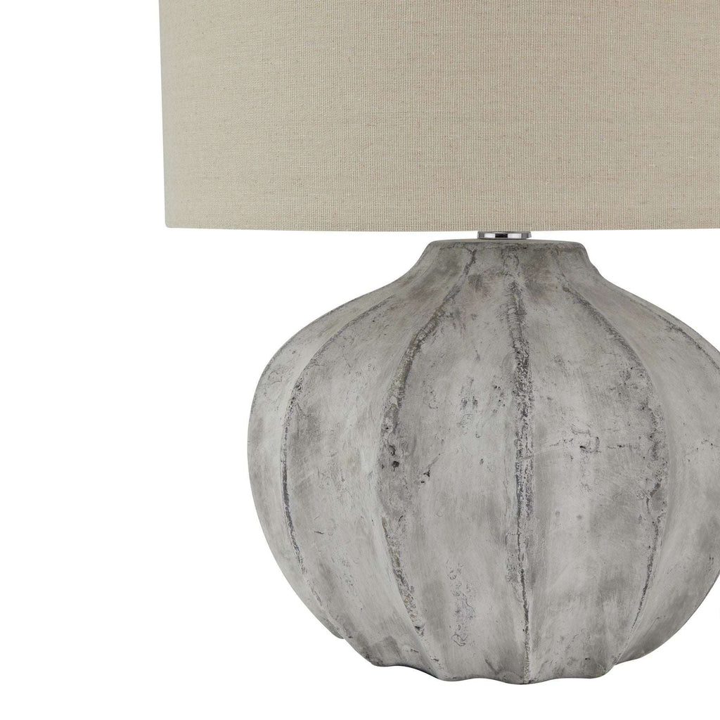 Darcy Antique White Flute Lamp by Shades 4 Seasons Shades 4 Seasons