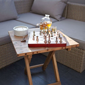 Square Folding Coffee Table - 50cm - Recycled Wood AW-Dropship