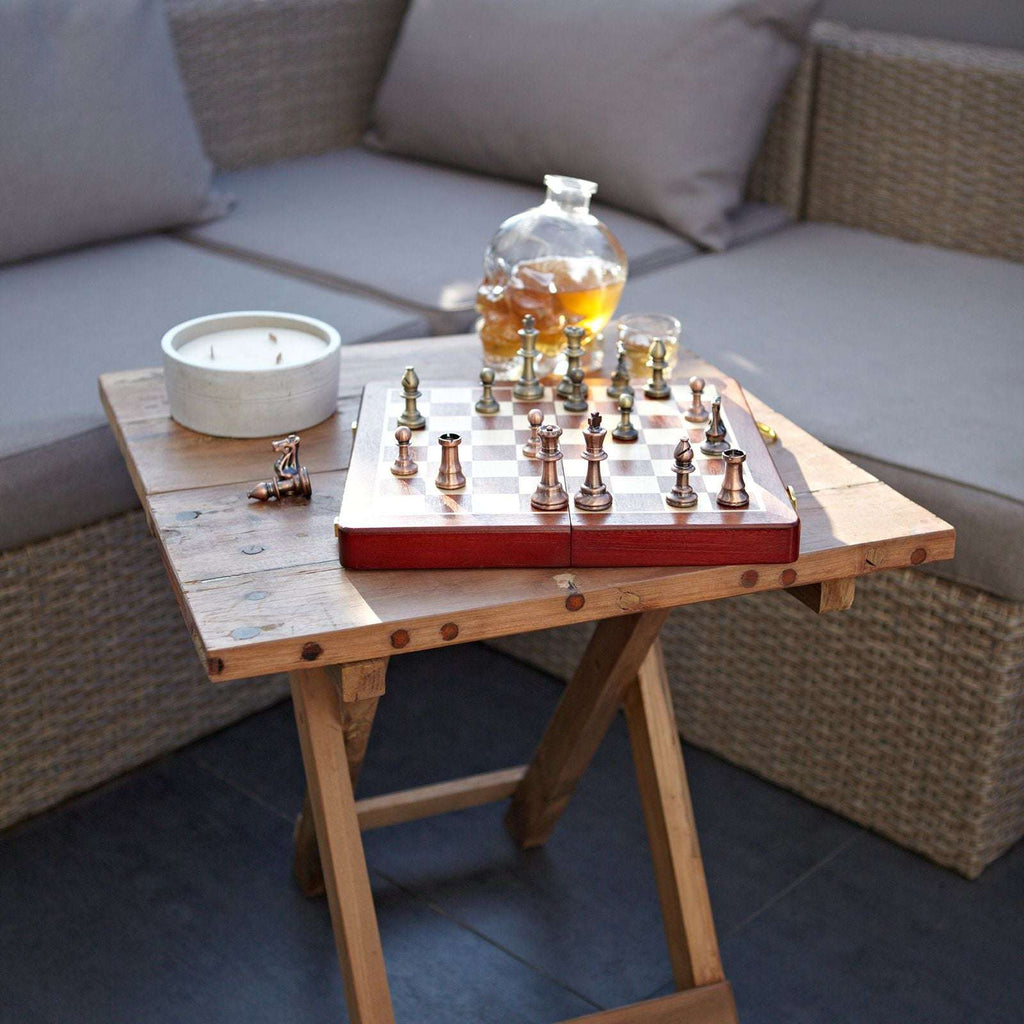 Square Folding Coffee Table - 50cm - Recycled Wood AW-Dropship