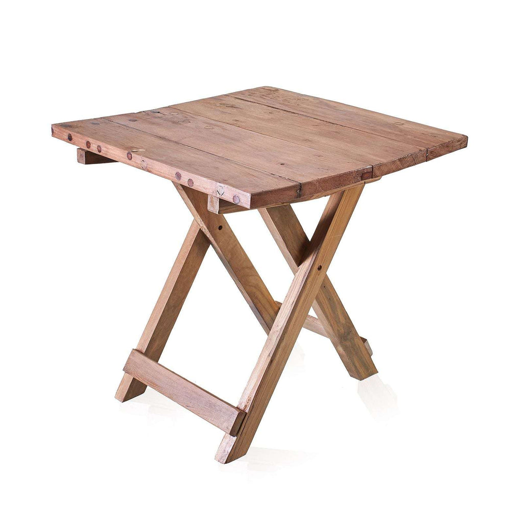Square Folding Coffee Table - 50cm - Recycled Wood AW-Dropship