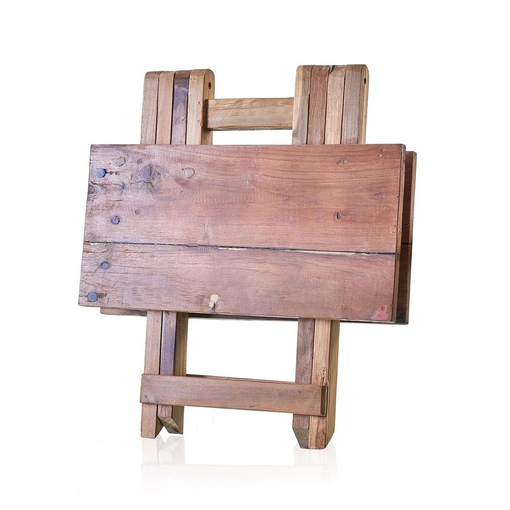 Square Folding Coffee Table - 50cm - Recycled Wood AW-Dropship