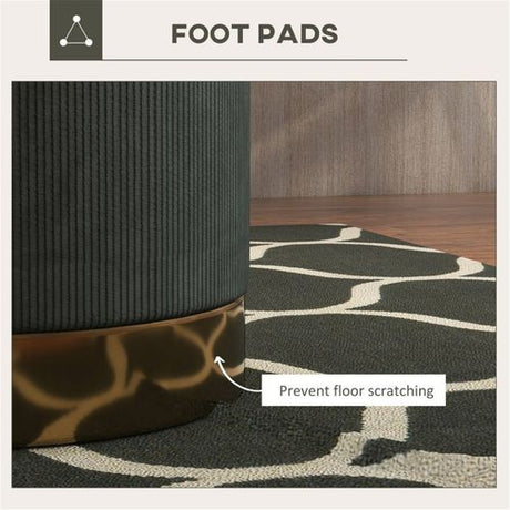 Round Ottoman, Upholstered Foot Stool N/A