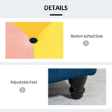 Wise Galleria Footstool Box with a button-tufted seat and adjustable feet for enhanced comfort