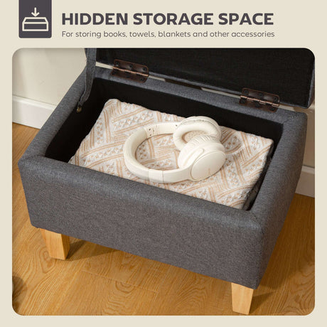 Wise Galleria Footstool with Hidden Storage Space for Books, Blankets, and Accessories