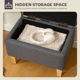 Wise Galleria Footstool with Hidden Storage Space for Books, Blankets, and Accessories