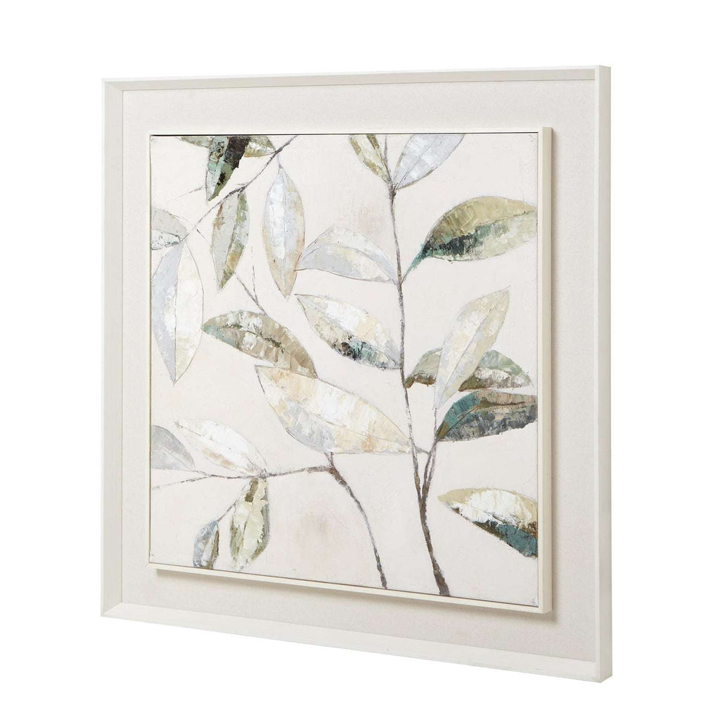 Dolce Dapple Leaf Framed Painting On Canvas Shades 4 Seasons