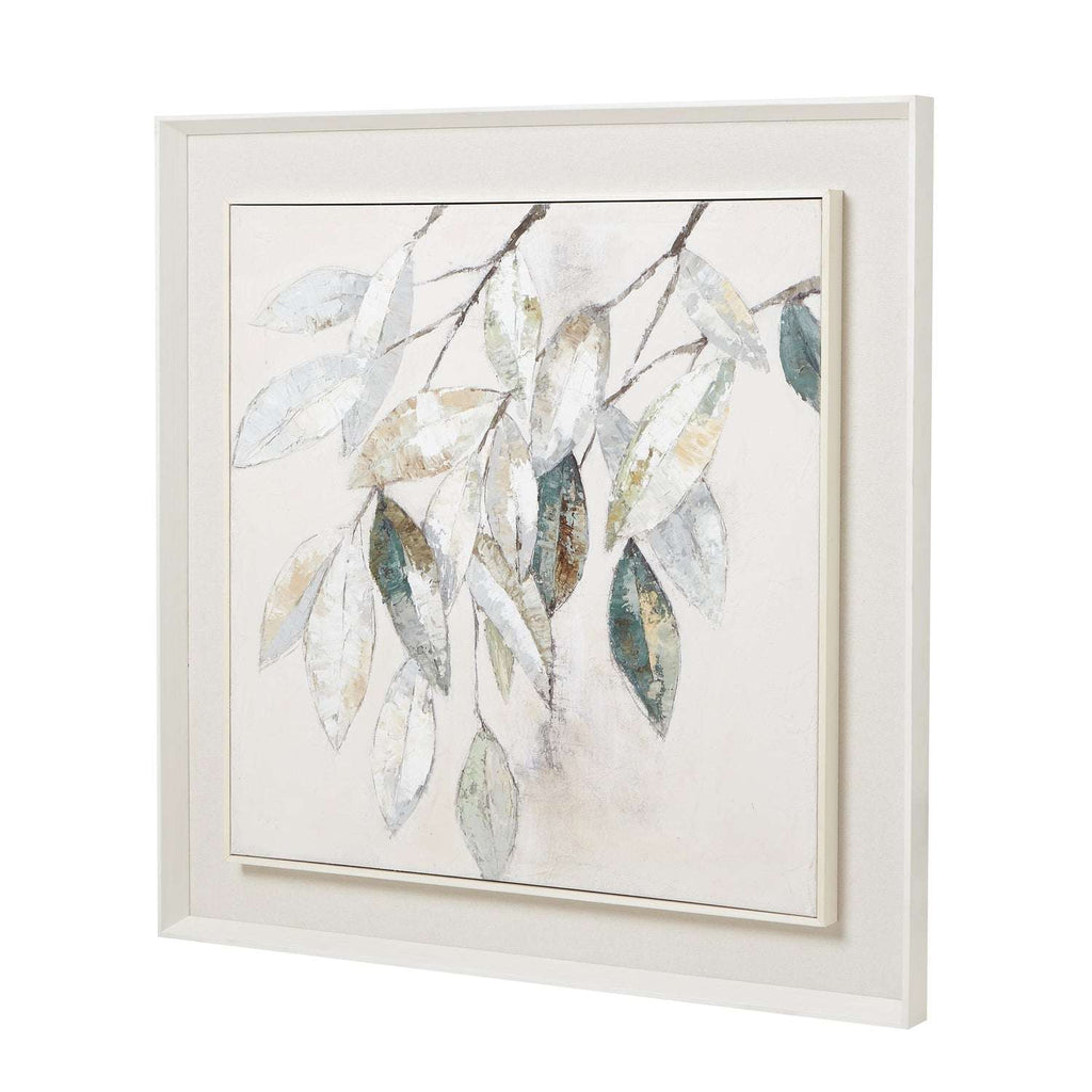 Dolce Mottle Leaf Framed Painting On Canvas Shades 4 Seasons