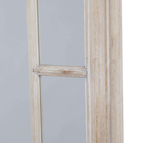 Large Washed Wood Framed Window Mirror Shades 4 Seasons