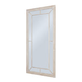 Large Washed Wood Framed Window Mirror Shades 4 Seasons