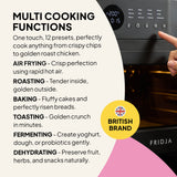 Fridja Digital Air Fryer with multi cooking functions for air frying, roasting, baking, and more
