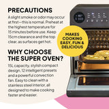 Fridja Digital Air Fryer Oven with 15L capacity and 12 cooking presets for easy meal preparation