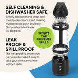 Fridja Portable Blender with self-cleaning feature and sports cap for spill-proof convenience