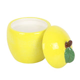Lemon Scented Ceramic Candle Jar with Lid N/A