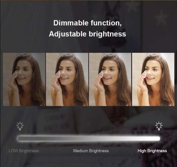 Full Length Mirror with Dimmable Function and Adjustable Brightness for Versatile Lighting