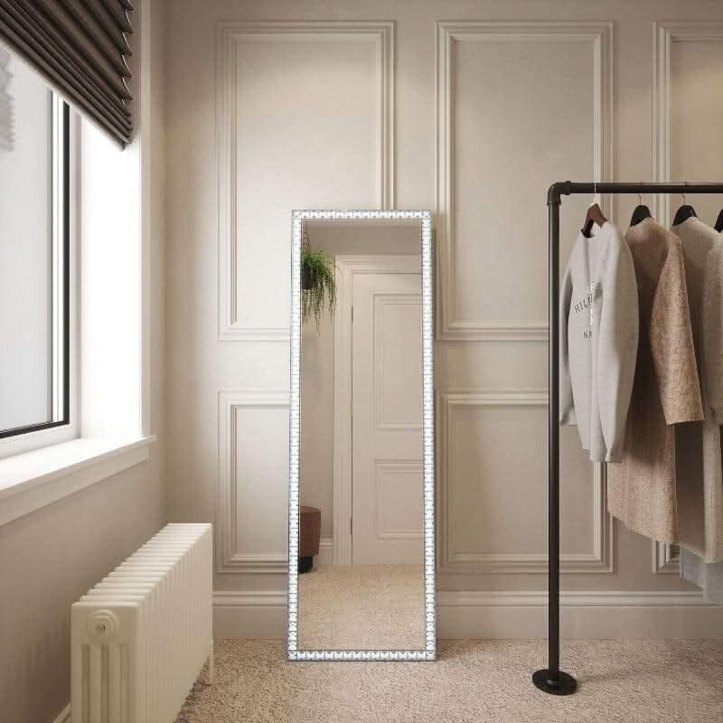Stylish Full Length Mirror with LED Lights, perfect for home decor and dressing areas