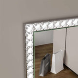 Stylish Full Length Mirror with Diamond-Studded Frame for Elegant Home Decor