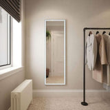 Full Length Mirror with LED Lights in a Stylish Bedroom Setting, Perfect for Fashion Lovers