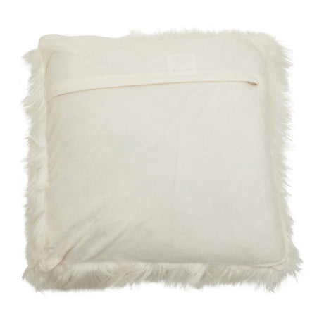 Orsina Fur Cushion in Cream with Fluffy Edges for Comfortable Home Decor