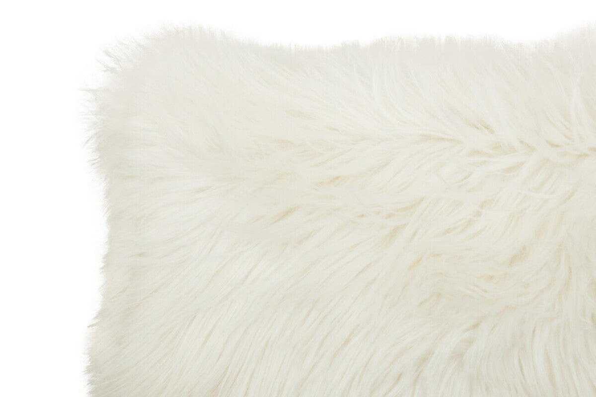 Orsina Fur Cushion in soft white, perfect for adding luxury and warmth to any living space
