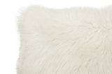 Orsina Fur Cushion in soft white, perfect for adding luxury and warmth to any living space