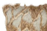 Orsina Fur Cushion in Soft Beige and Brown with Elegant Textured Design for Stylish Home Decor