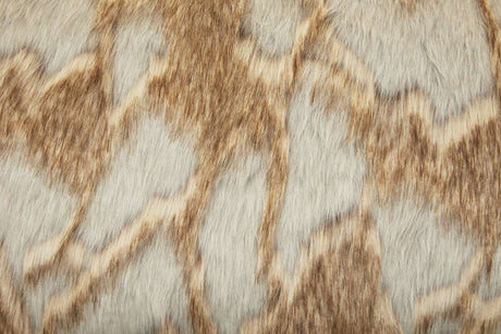 Close-up of Orsina Fur Cushion with a stylish animal print pattern in soft tones