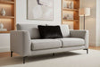 Orsina Fur Cushion in Black on a Grey Sofa for Stylish Home Decor
