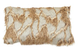 Orsina Fur Cushion with a Stylish Brown and Cream Pattern for Home Décor