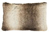 Orsina Fur Cushion in an elegant brown and cream gradient, perfect for adding style to any living space