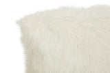 Orsina Luxury Fur Cushion in Soft White for Stylish Home Decor