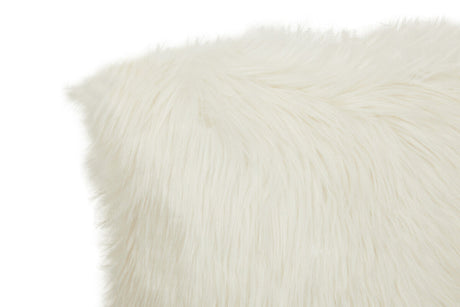 Orsina Luxury Fur Cushion in Soft White for Stylish Home Decor