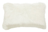 Orsina Fur Cushion in soft white for a cozy and stylish home decor accent
