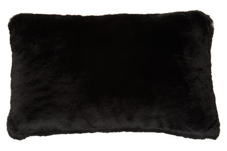 Orsina Black Fur Cushion in Soft Plush Fabric for Elegant Home Decor