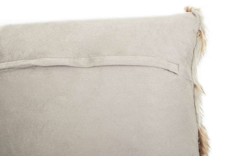 Orsina Fur Cushion in soft beige fabric with a luxurious fluffy texture for home decor