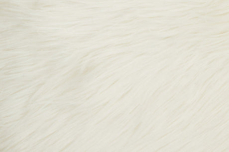 Soft and fluffy Orsina fur cushion in a creamy white shade for luxurious home decor