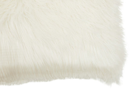 Orsina Soft White Fur Cushion for Luxurious Home Decor and Comfort