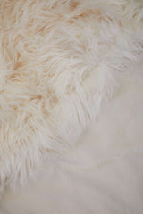 Soft Orsina Fur Throw in Cream Colour, Perfect for Adding Warmth and Texture to Your Home