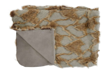 Orsina Fur Throw with a stylish animal print design and soft reverse side for added comfort