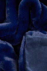 Orsina Luxurious Blue Fur Throw Soft and Plush for Warmth and Comfort