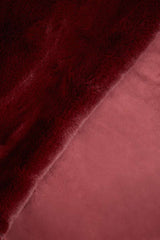 Orsina Luxe Fur Throw in Deep Burgundy, Soft and Cozy for Home Decor