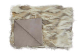 Orsina Fur Throw in Natural Tones featuring Soft and Plush Backing for Cozy Comfort